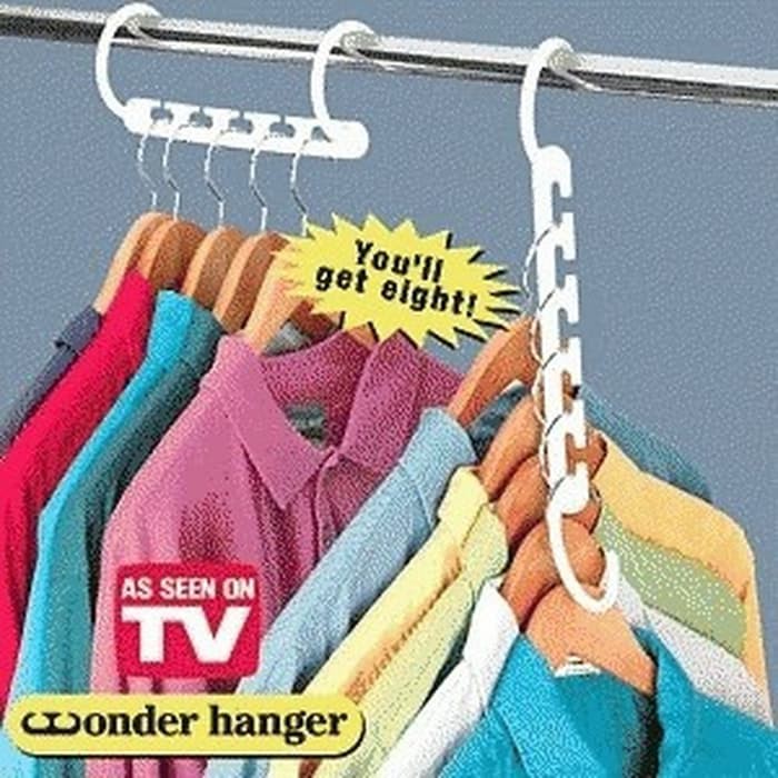 Wonder Hanger Magic Gantungan Baju Pakaian isi 8 pcs door lemari baju