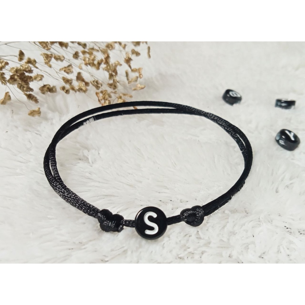 GELANG INISIAL COSTUME HURUF BULAT PIPIH/GELANG COUPLE