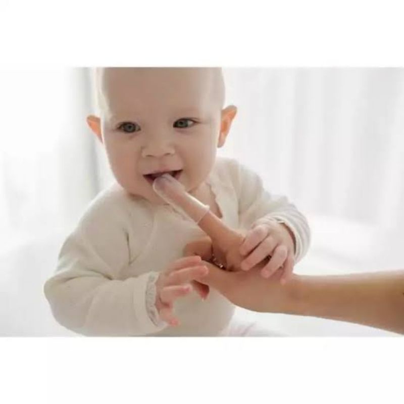 Dodo Baby Finger Toothbrush With Case - Dodo Sikat Gigi Jari Bayi - Sikat Gigi &amp; Sikat Lidah Bayi Dengan Wadah Tempat