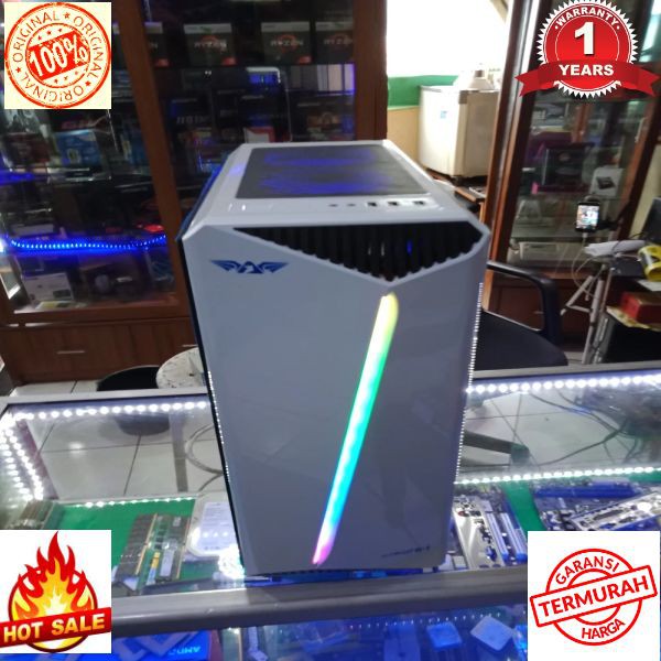 Terlaris PC - CPU RAKITAN RYZEN 3 2200G LED SAMSUNG 24 CURVE