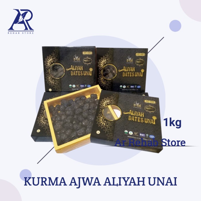 

kurma ajwa Aliyah UNAI grad 1++ 500gr