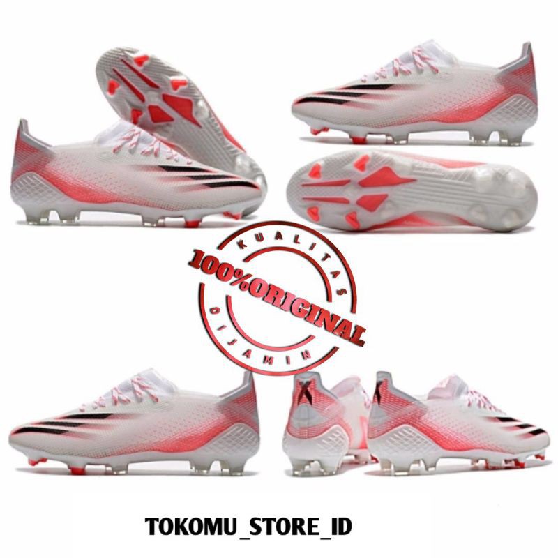 SEPATU MURAH ORIGINAL Adidas X Ghosted .1 White Shock Pink Soccer
