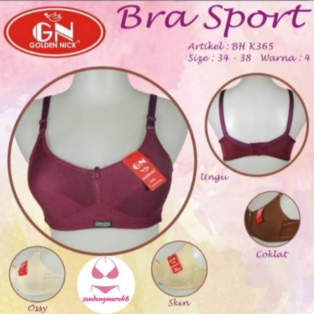 Bra Sport Golden Nick - BH Golden Nick K 365 Murah Lembut Bahan Katun