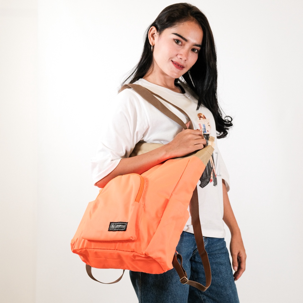 Lokomoko - Tote Bag Bagpack Casido Multifungsi Tas Ransel Selempang Dan Jinjing Muat Laptop 15&quot;