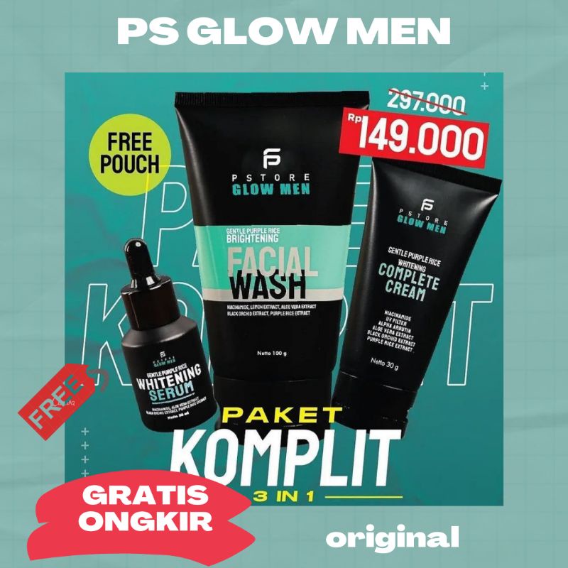 PS STORE GLOW MEN /PS GLOW MEN /PS GLOW / SKINCARE/ BPOM/ ORIGINAL/ PERAWATAN WAJAH