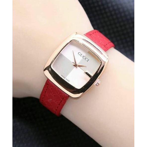 Nice Jam Tangan Gucci Kotak Wanita Simpel Mewah Elegan Simple Watch Wanita High Quality