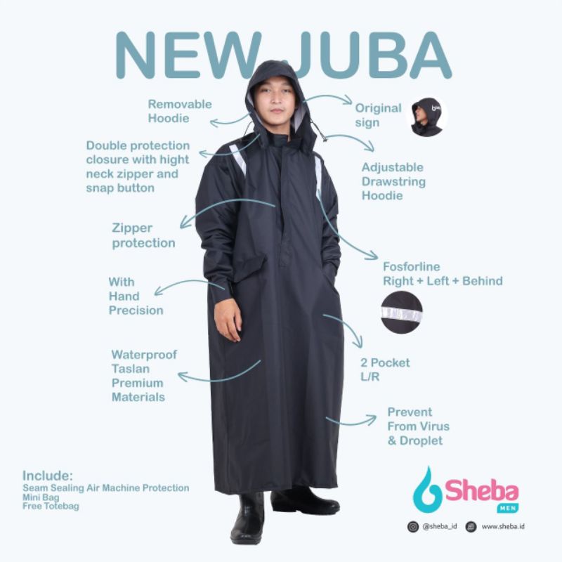 Terbaru Jas hujan Pria Gamis "Juba" by Sheba