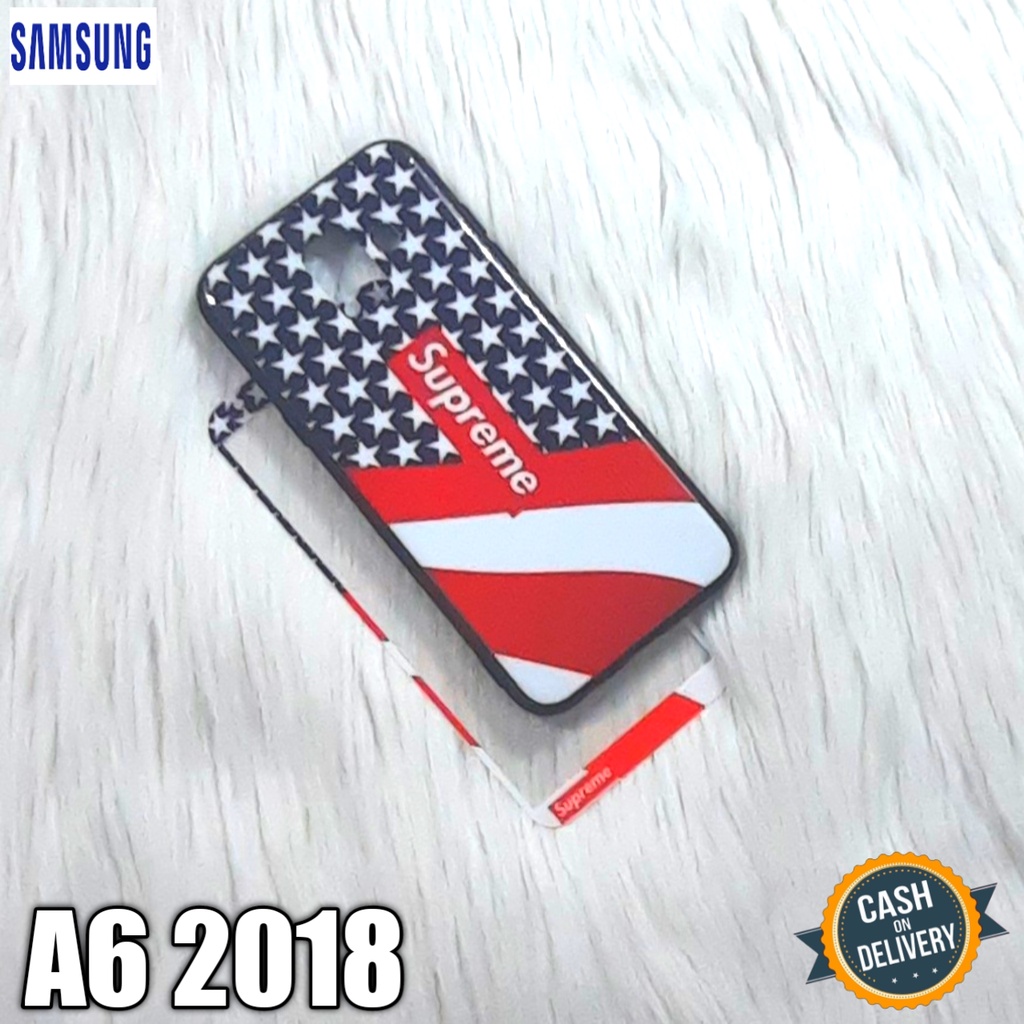 Case + Tempered Glass Samsung A6 2018/Casing Hp/Case Pelindung Hp