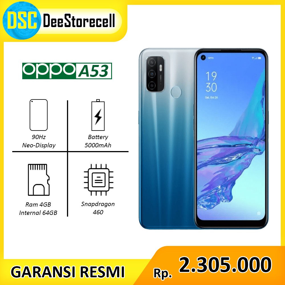 OPPO A53 6GB/128GB (5000 mAh, 13 MP, Fingerprint, Triple Camera)