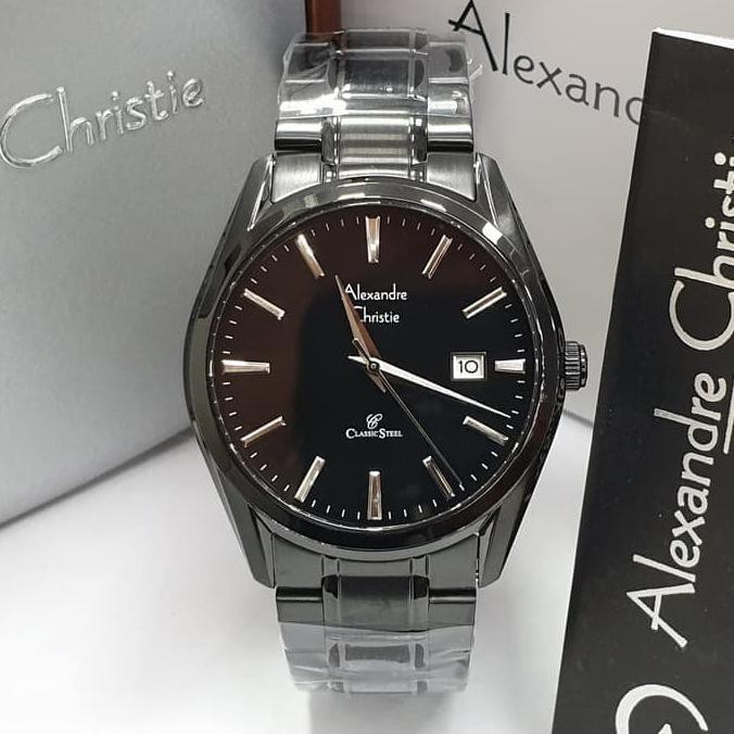 Jam Tangan Pria Alexander Cristie AC8554 Original Full Black