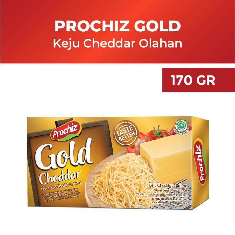 Keju prochiz gold cheddar 160gr // keju prochiz parut // keju prochiz cheddar gold 165gr // prochiz 