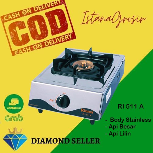 Kompor Gas Rinnai Rinai Quantum Progas Winn Gas 1 2 Tungku Api Besar Api Lilin Stainless RI511A