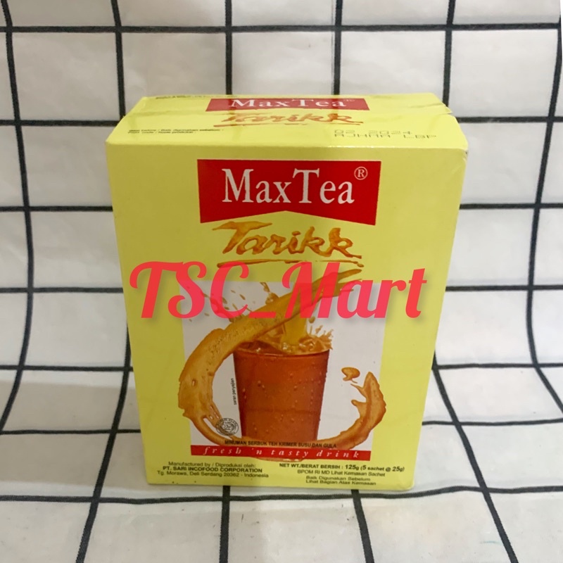 

MaxTea Tarik isi 5 Sachet / Maxtea / tarik / tarikk / Max / Tea / Teh