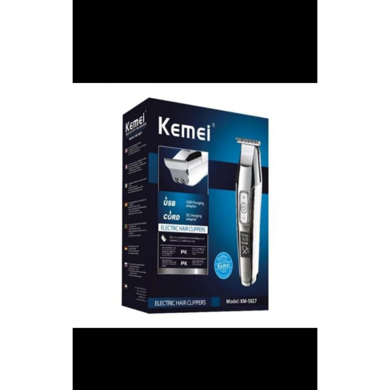 Alat Cukur Rambut Cas Kemei KM-5027 Lcd Display - Hair Trimmer Km 5027