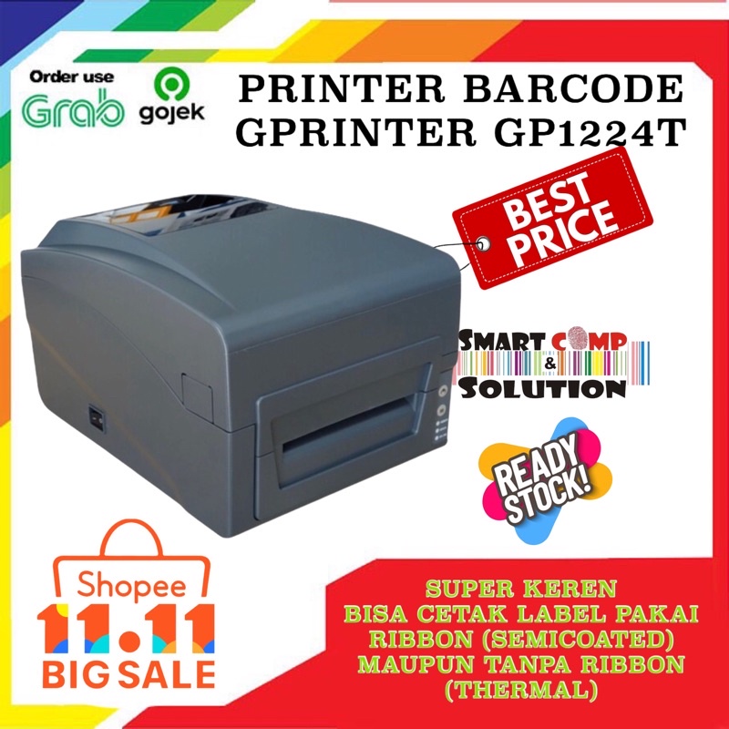 Printer Label Stiker Barcode GPrinter GP-1224T  / GP1224T / GP 1224T / GP 1224 Thermal Transfer