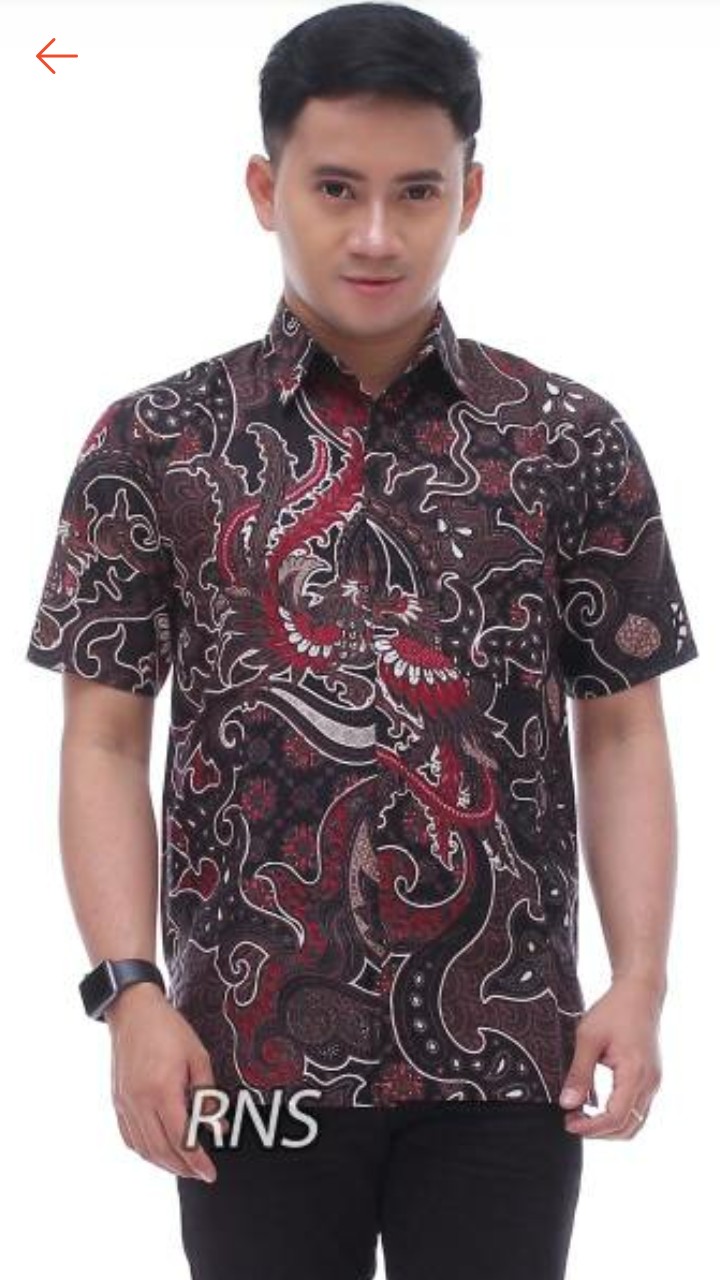 Size M L Xl Xxl Bswart Batik Hrb026 Kenongo Hem Pendek Padi Pekalongan M L Xl Xxl