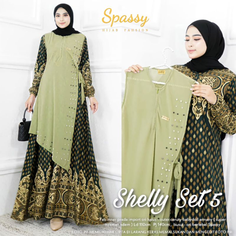 Shelly Set 5 by Spassy / Amaro Set / Setcel / Setelan Hijab / Gamis
