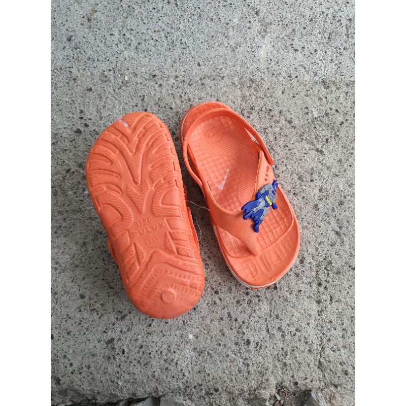 SANDAL JEPIT ANAK LAKI DULUX 112E BATMAN KARET TALI BELAKANG