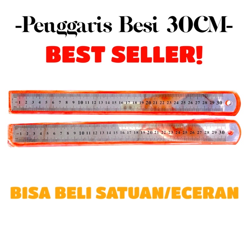 

penggaris besi 30cm - penggaris besi murah - atk - ruler - penggaris