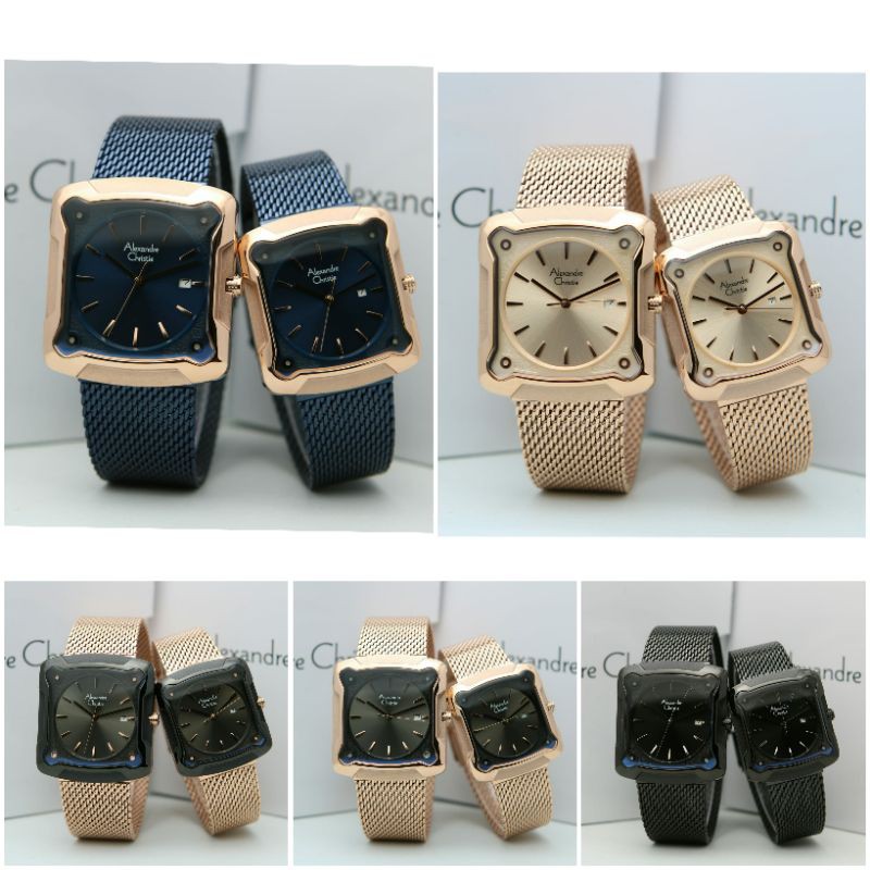 [COD✔] JAM TANGAN COUPLE ALEXANDRE CHRISTIE AC 3030 ORIGINAL GARANSI RESMI 1TAHUN