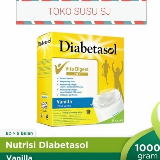 

BISA BAYAR DITEMPAT DIABETASOL VANILA 1000 GR / Diabetasol vanila 1 kg / Diabetasol 1kg