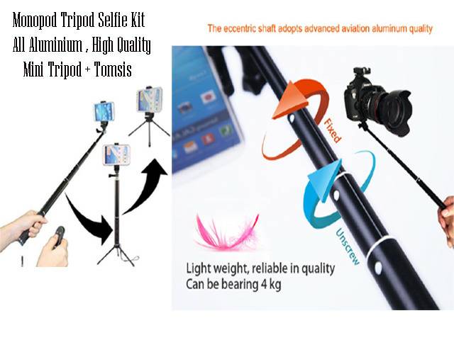 Monopod Tripod Selfie Kit Aluminium High Quality