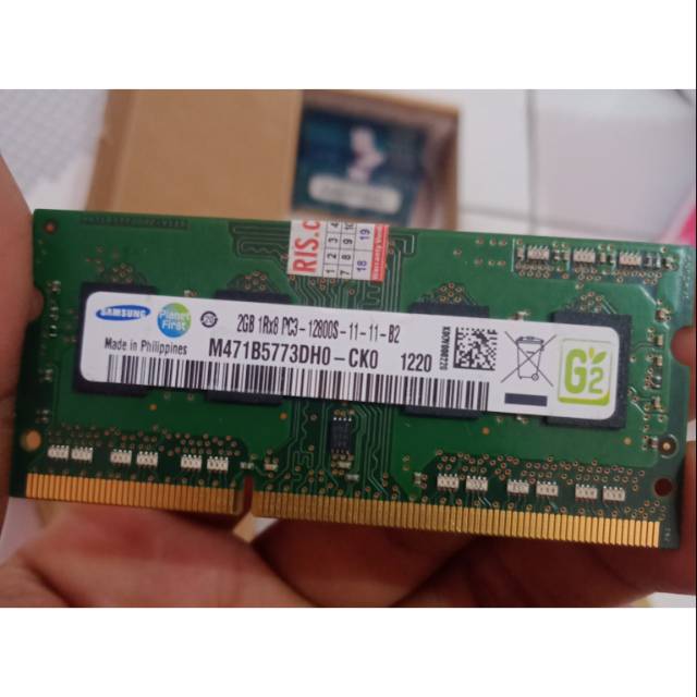 Ram laptop ddr3 2gb pc3 12800s 1.5volt 1600mhz samsung