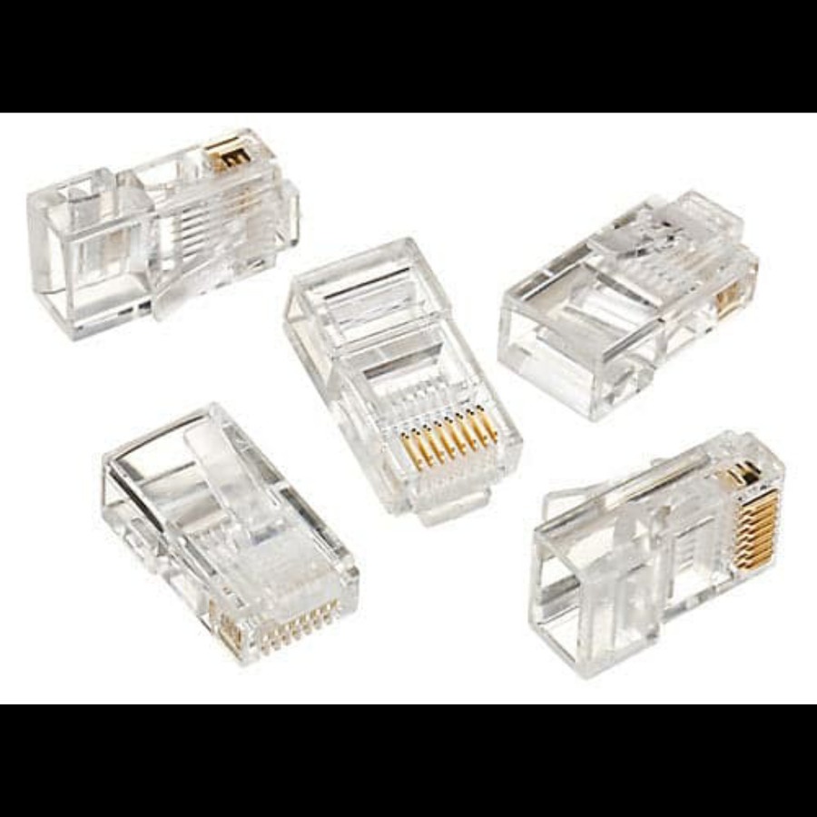 Konektor Rj45 Lan / Rj 45 untuk cat5/cat5e/cat6 Best Quality Conector RJ45