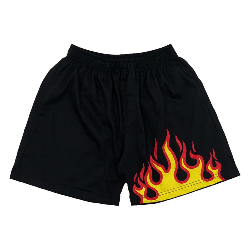 Boxer black on fire api / celana pendek katun kolor pria / shortpant / boxer pria