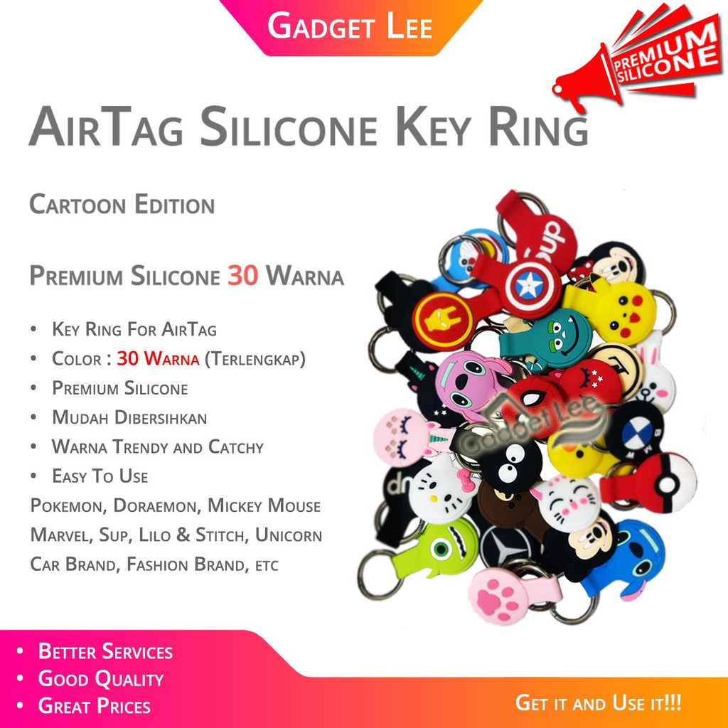 AirTag Cartoon Silicone Case Anti-Lost Protective Cover Loaction Track