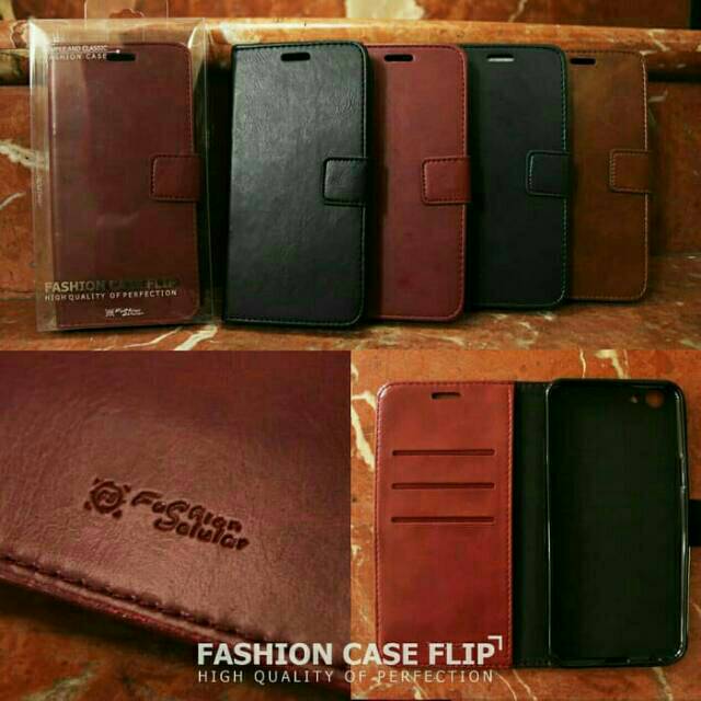 Terbaru leather case Samsung J6 plus 2018 casing kulit flip cover