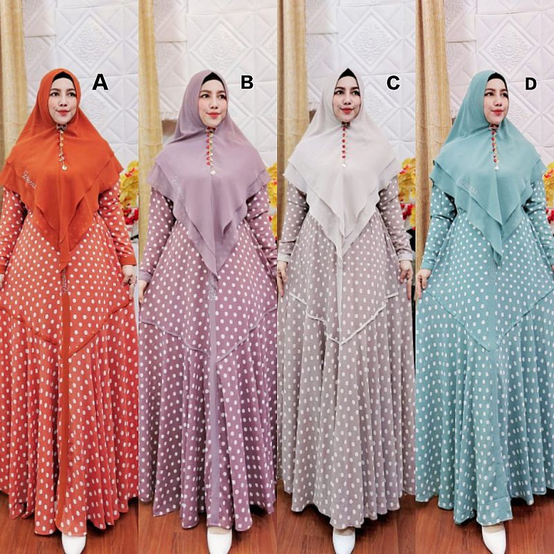 NABILLA DENIM SYARI BY VIENDRA (READY)/  LAURA POLKA BY DANEENA (PO 14 OKTOBER)
