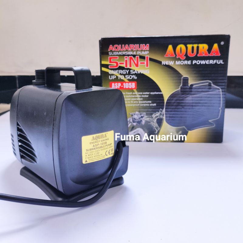 AQURA ASP-105B Pompa Air Aquarium Kolam Hidroponik power Head Submersible Pump Water Pump