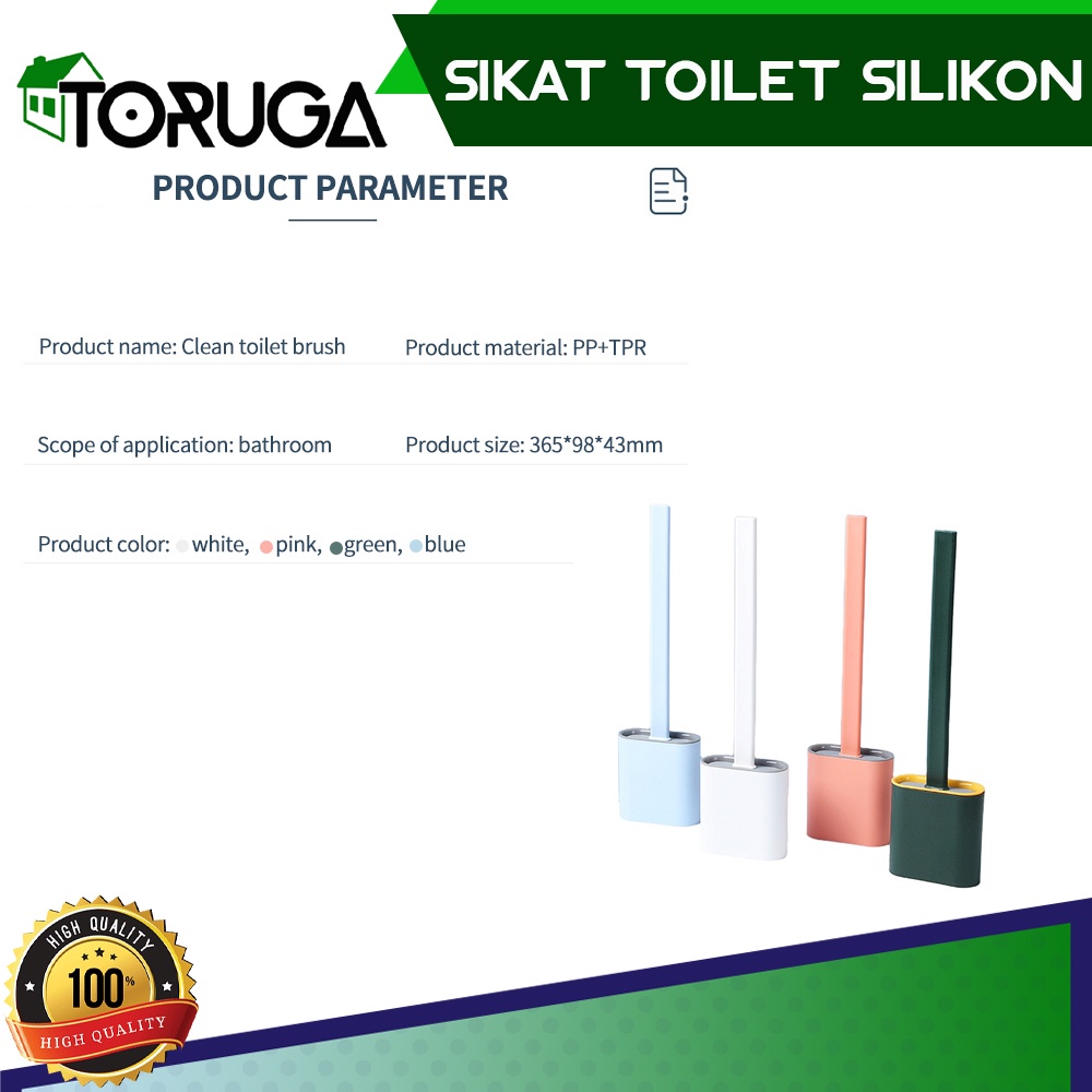 Brush Sikat WC Toilet Simple Silikon Fleksibel Pembersih Kamar Mandi Anti Bakteri