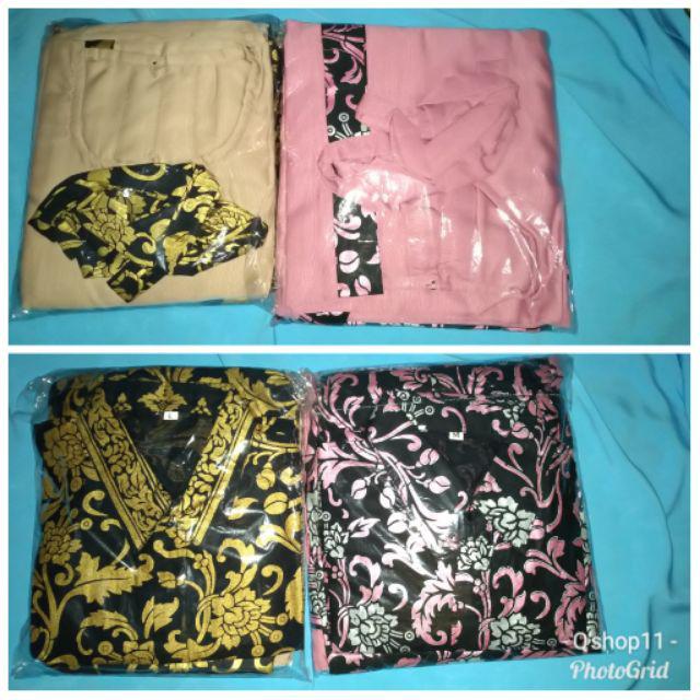Amanah Batik Couple Rabbani Set / Couple Rabbani Batwing / Couple Batwing Rabbani Pink