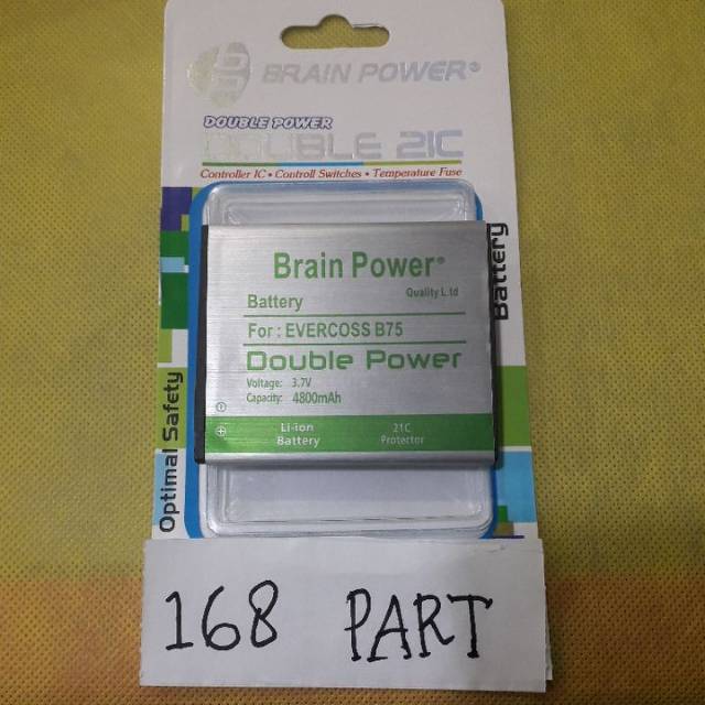 Baterai double power evercoss B75