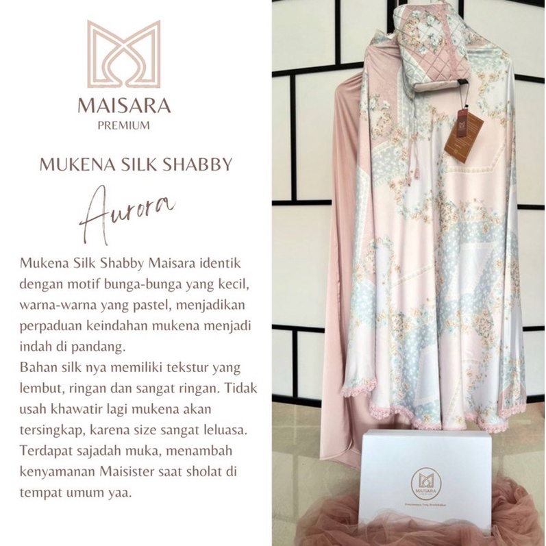 Mukena Silk Shabby Aurora Maisara Premium