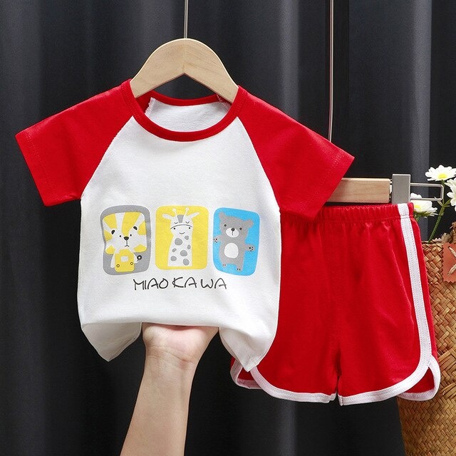 Setelan bayi / pakaian Anak Setelan bayi laki laki Baju bayi Perempuan set Stelan Anak bahan adem Baju bayi