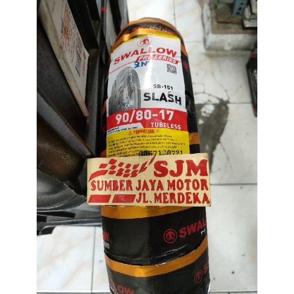Ban Swallow Slash ring 17 ukuran 90 80 tubles swallow Slash 90/80-17 pro series