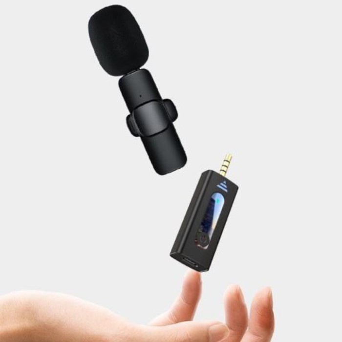 Mic Clip On Wireless Audio Mic Speaker Bluetooth Mic Kecil Colokan Aux