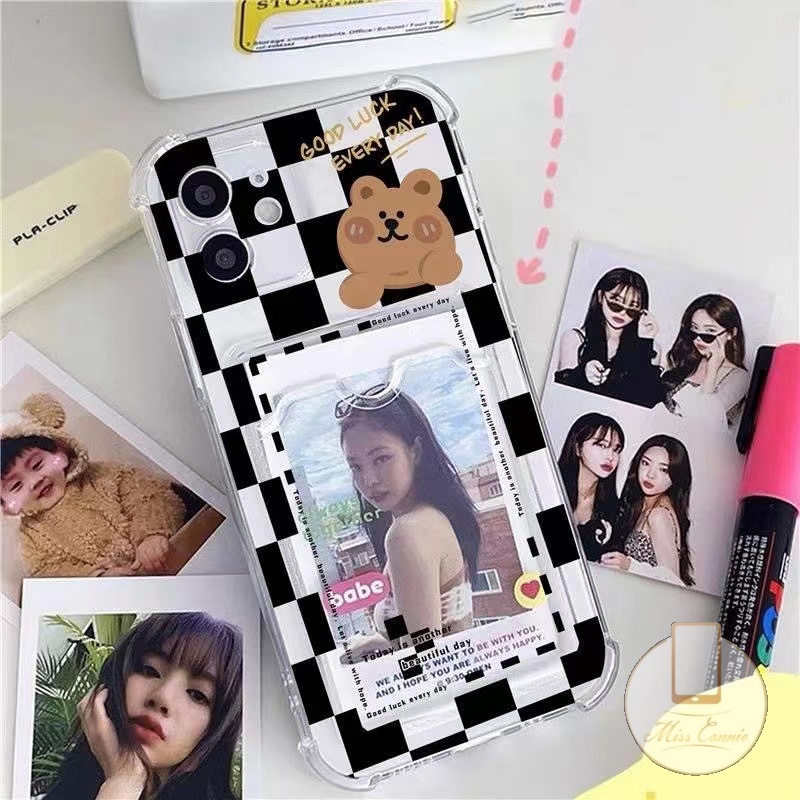 Case Beruang Lucu Kartun Untuk Samsung A13 A53 A12 A03 A52 A14 A04 A73 A03s A02 A51 A50 A50s A30s A02s A23 A52s A32 A33 A04E A22 A72 A71 A10s A20 S22 Holder Kartu Slot Dompet Soft Cover