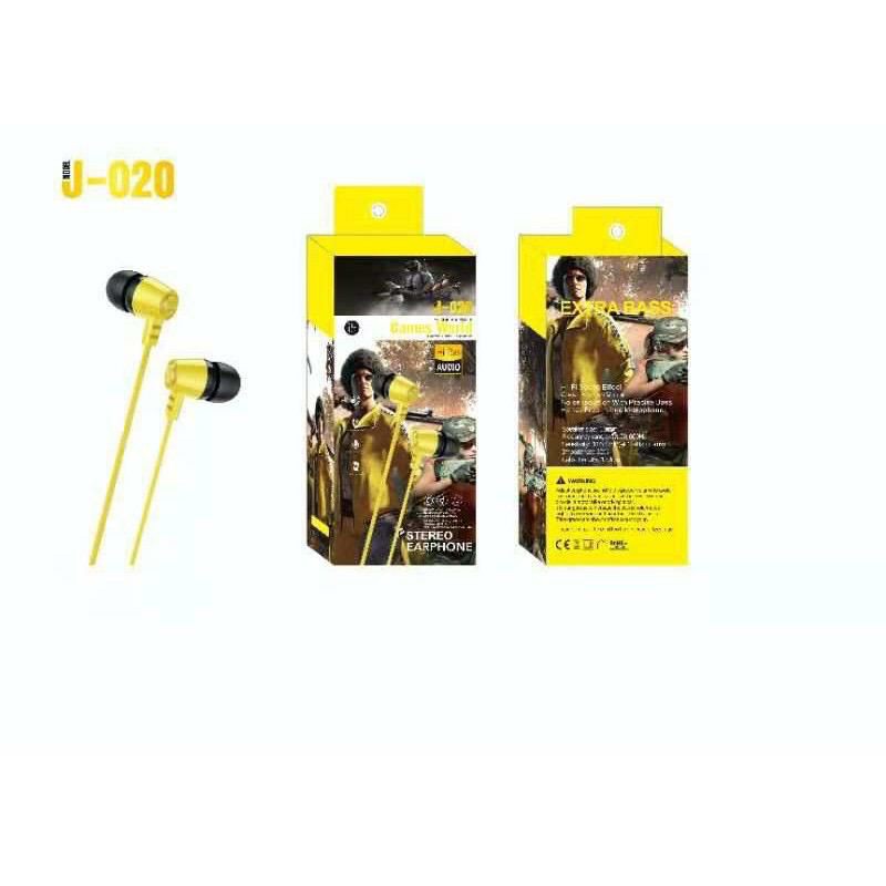 KZ_ Headset Handsfree Extra Bass Earphone J-020 For Game &amp; Mobile Games World