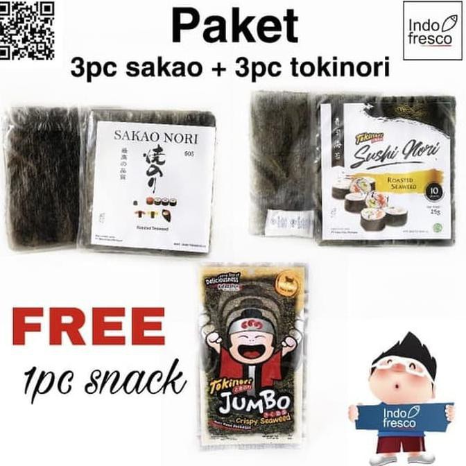 

Dijual Paket Sushi Nori Tokinori Sakao- Roasted Seaweed- Rumput Laut 50S X 6 Terlaris