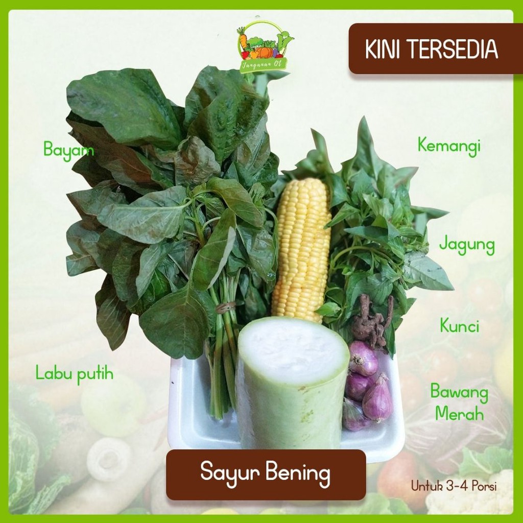 

Paket sayur bening lengkap untuk 4 - 5