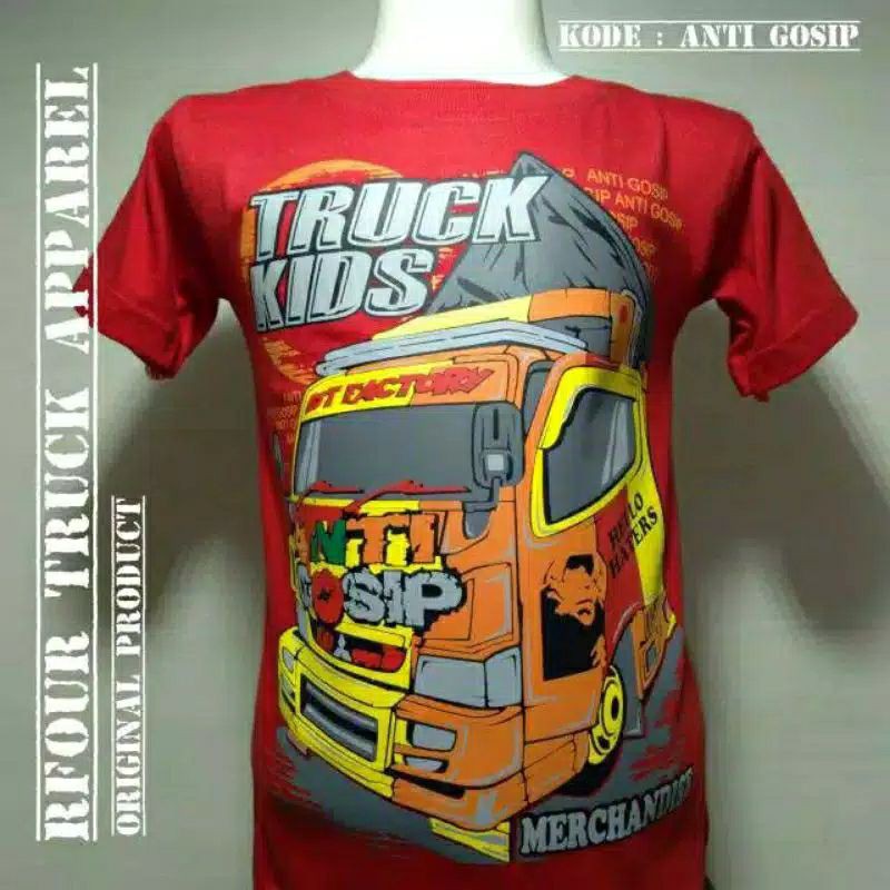 KAOS TRUK ANAK KAOS ANTI GOSIP ANAK KAOS TRUK OLENG ANAK CANTER MANIA ANAK BAJU ANAK LAKI LAKI