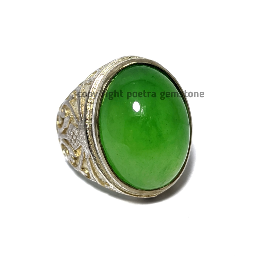 Natural Batu Akik Giok Burma Jade it Jade Ring Alphaka GBJ02