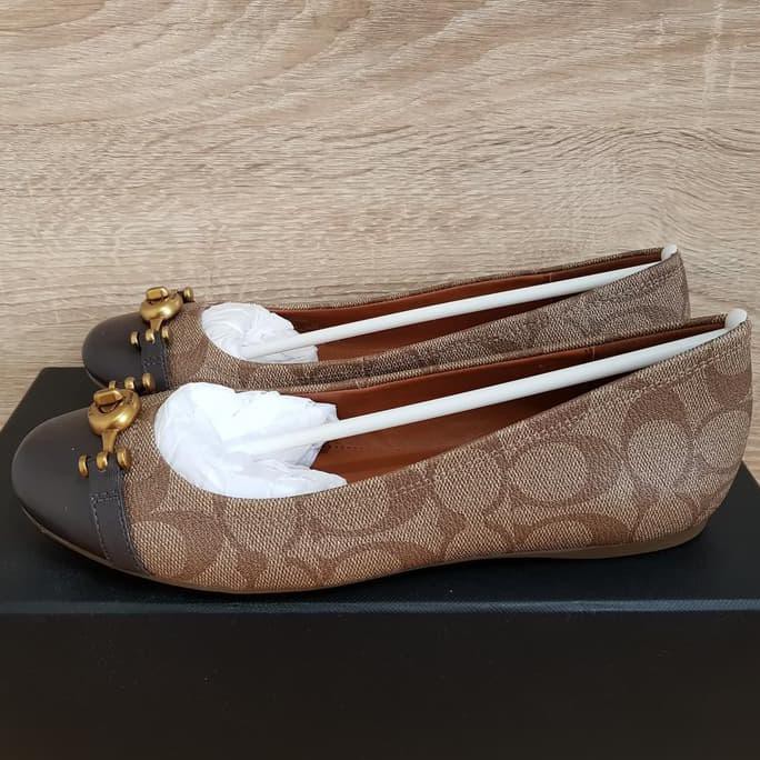 Barang Berkualitas Sepatu Wanita Coach Leila Ballet Flat Asli Original BARANG BAGUS