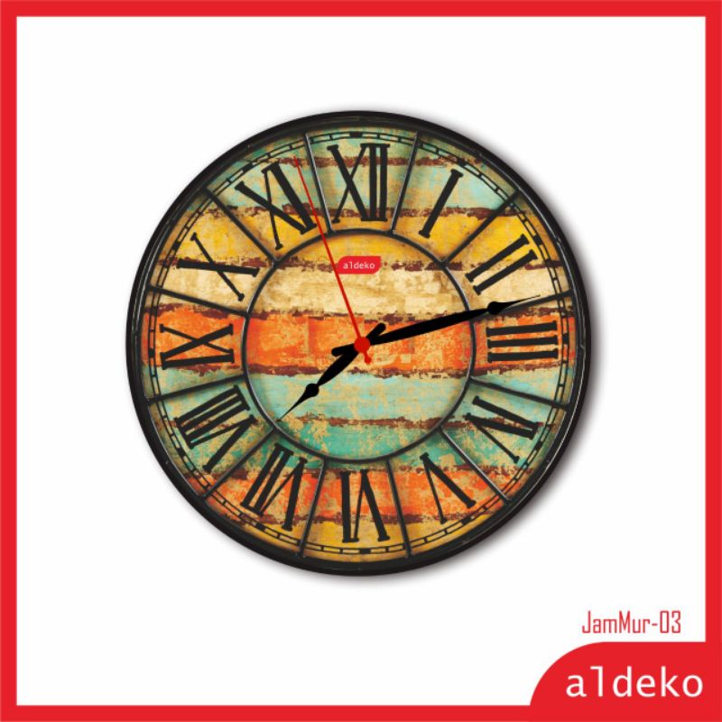 jam dinding - shabby chic/wall clock dengan desain unik Jam Termurah Se Indonesia - JamMur-JamMur-03