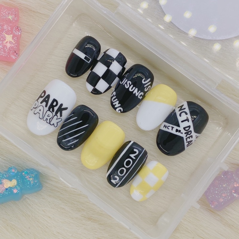 NCT DREAM BOOM JISUNG Custom press on fake nails kuku palsu nailart gel