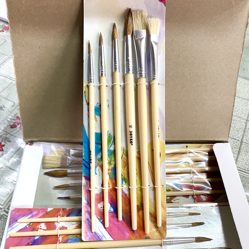 CTShopID Kuas Lukis Cat Air Anak Sekolah 1 SET Lengkap